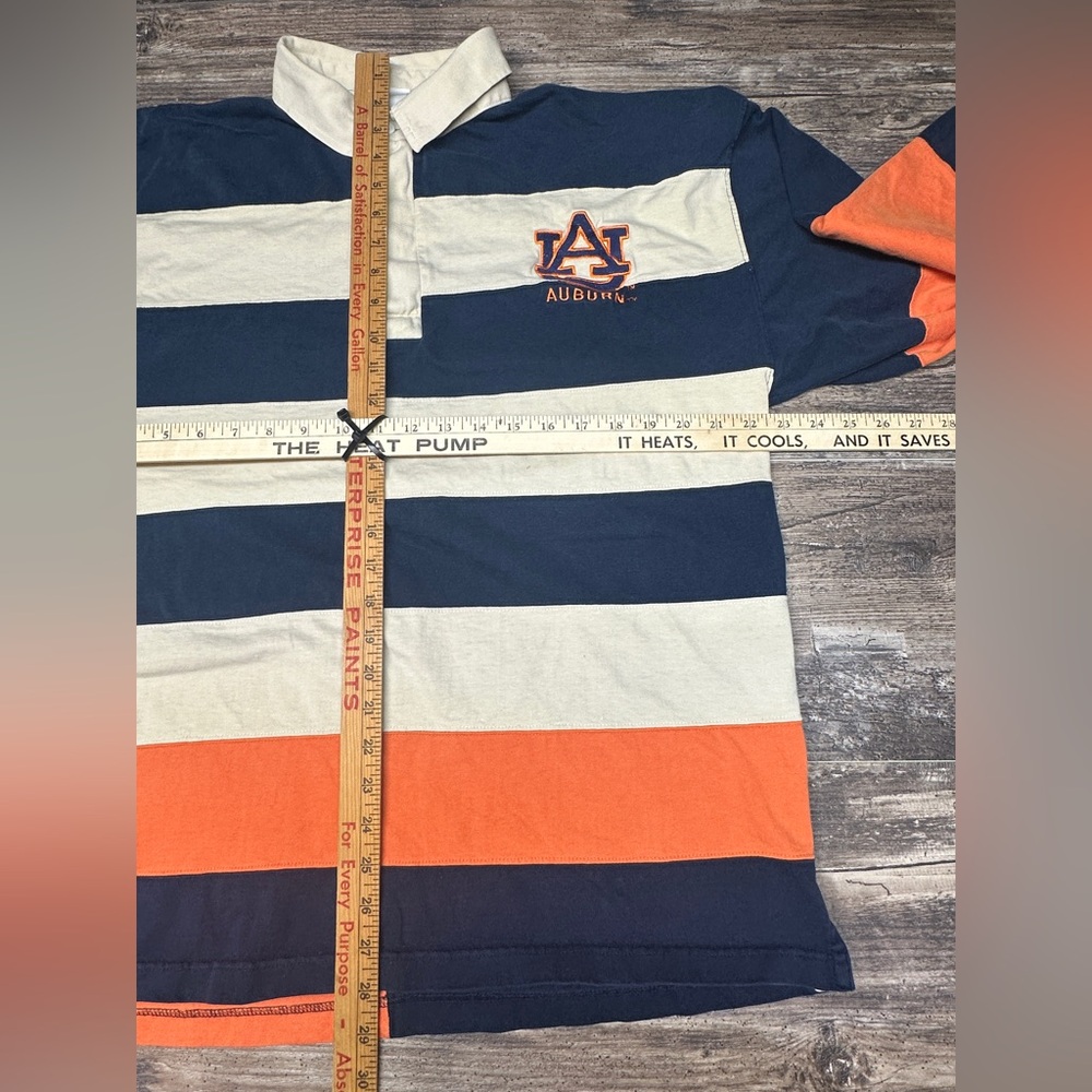 Vintage Auburn Rugby Shirt Winning Image Terry Stripe Mens Large GUC - Picture 3 of 7
